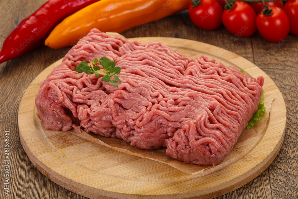 Raw turkey minced meat Raw turkey minced meat