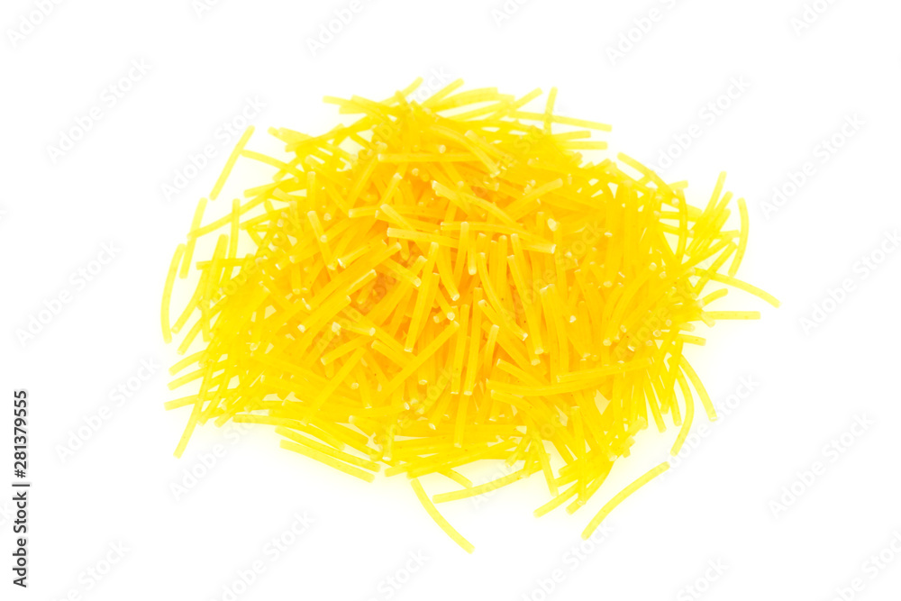 Obraz premium Dry raw vermicelli Italian pasta