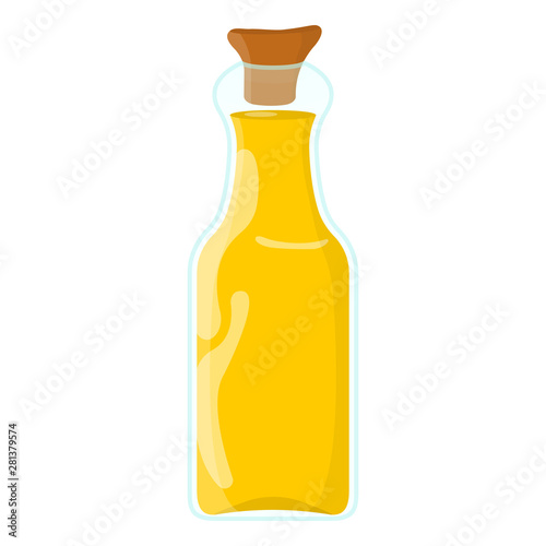 Corn oil Icon. Oil, Fat, Food label, logo for Web and Banners. Cartoon Vector Illustration