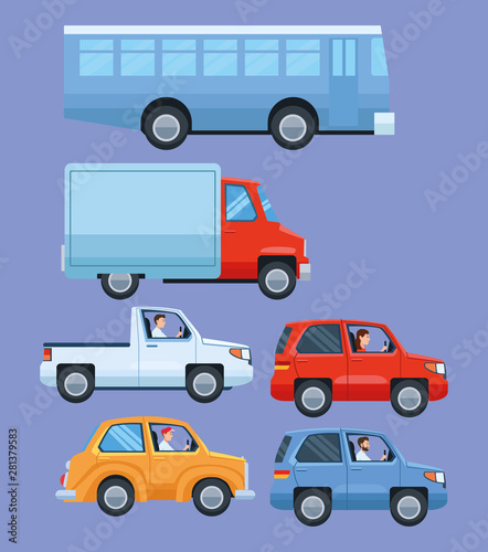Set of vehicles and transport items