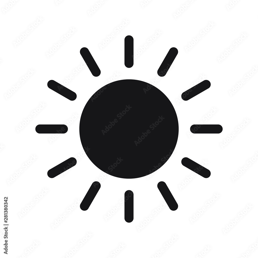 Sun icon vector isolated, sun symbol Sun icon vector isolated, sun symbol