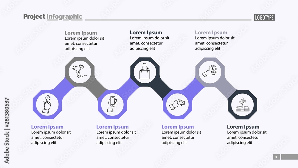 Octagon Infographic Diagram Slide Template Stock Vector | Adobe Stock