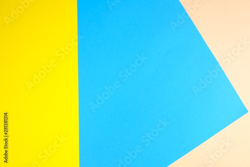 Сolorful paper blanks, Office concept. Empty space for design and text. Template for banners and posters