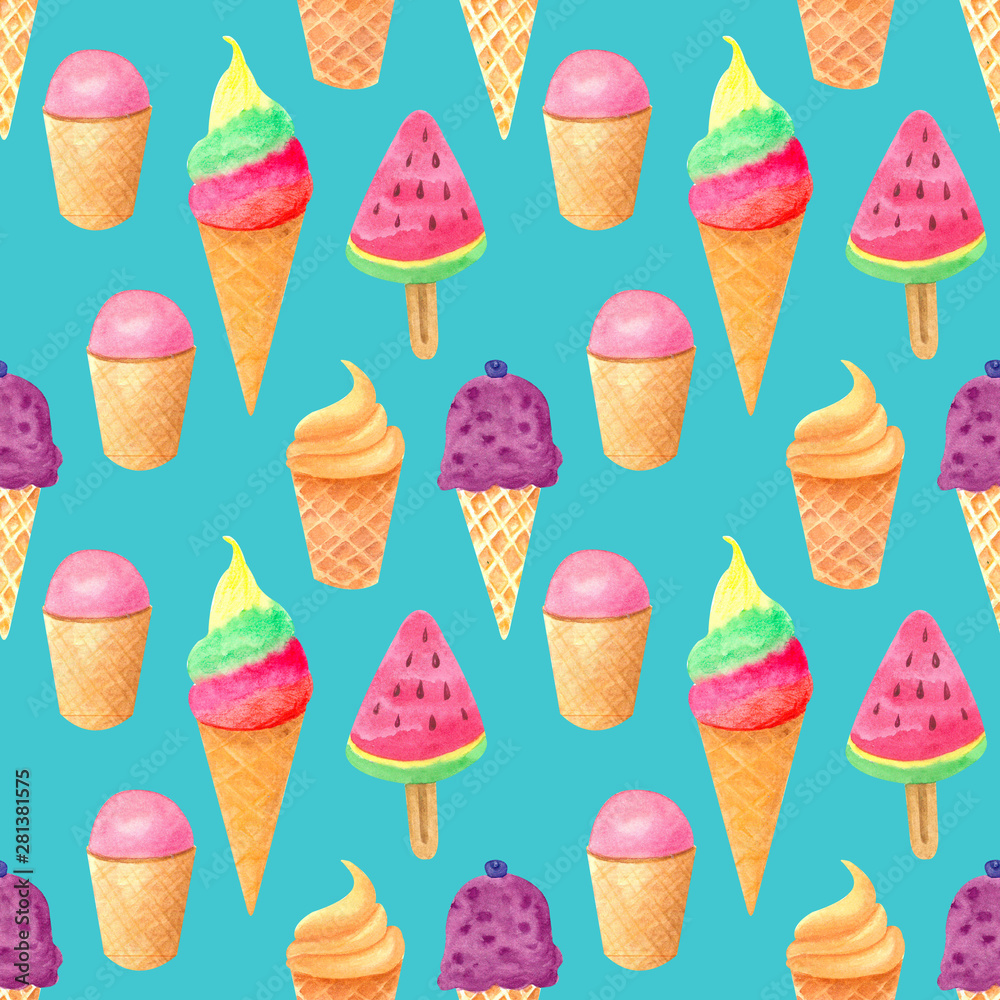 seamless pattern with ice cream seamless pattern with ice cream
