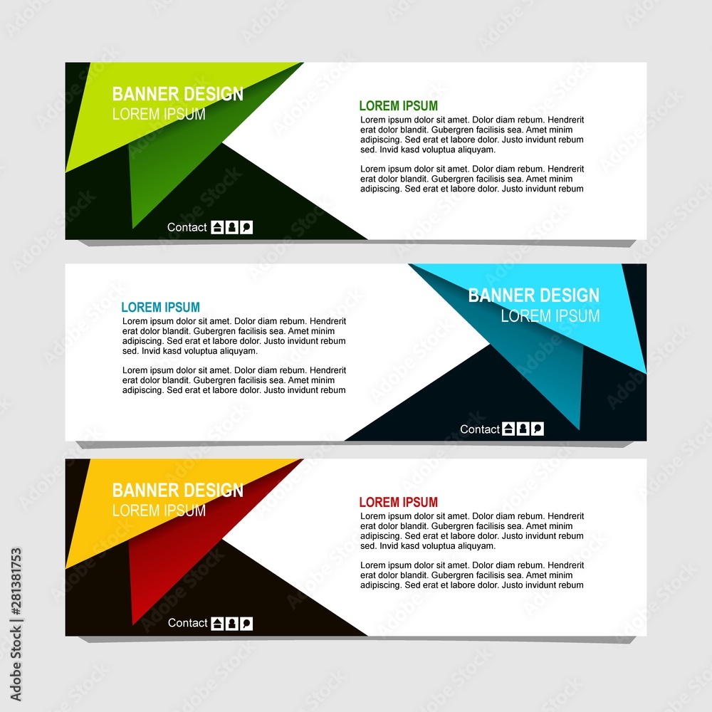 Vector abstract design banner web template.