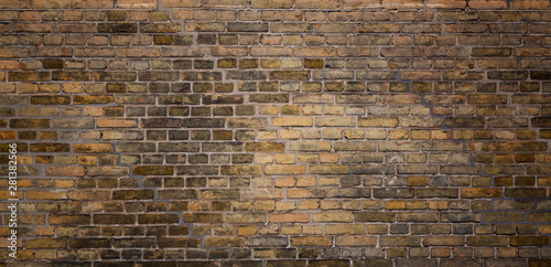 Old brick wall texture background. Vintage grunge architecture or interior design abstract texture.