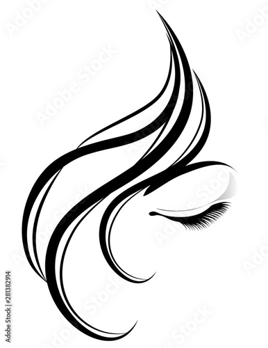 女性の顔、フェイス、目、メイクアップ、ファッション