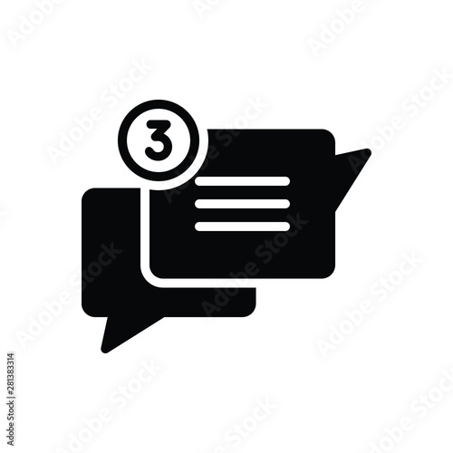 Black solid icon for chat chatter
