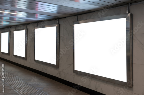 Photography Mock Up Rectangular Lightbox in Underpass