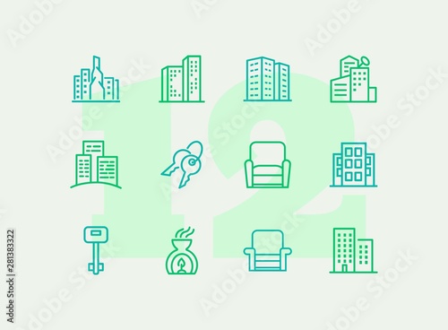 Residential building icons