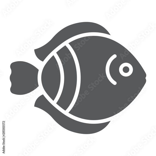 Photography Tropical fish glyph icon, nature and animal, aquatic animal sign, vector graphics, a solid pattern on a white background