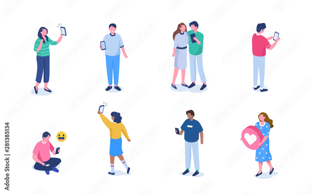 people with smartphones people with smartphones