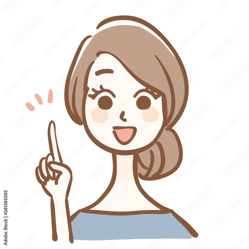 アドバイスをする女性のイラスト Stock Vector Adobe Stock