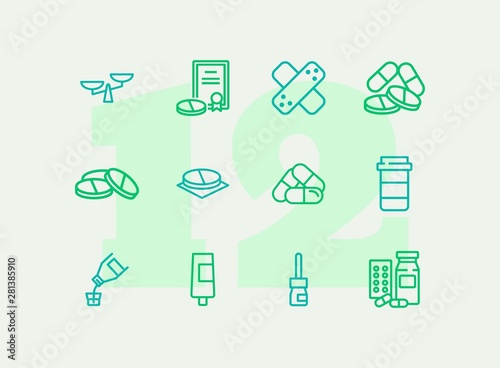 Drugs icon set