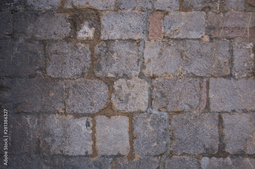 Fototapeta premium Vintage old style aged stone wall grunge pattern