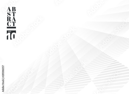 Abstract white and gray subtle lattice square pattern perspective background. Modern style with monochrome trellis. Repeat geometric grid.