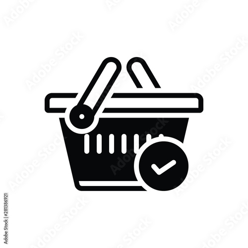 Black solid icon for checked 