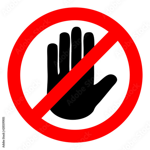 Do Not Enter Sign No Symbol Stop Forbidden Stock Vector Adobe Stock