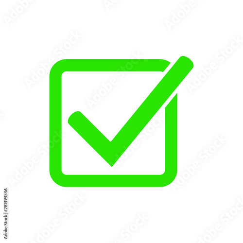 Free Download Tick icon vector symbol, checkmark isolated on white background, checked icon or correct choice sign, check mark or checkbox pictogram - GFXLoad