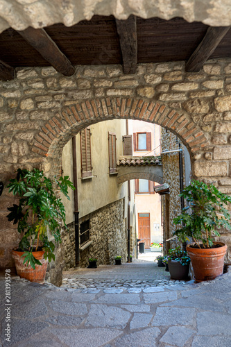 Varzi  old town in Pavia province