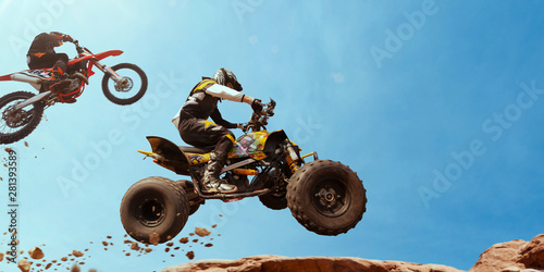 ATV Rider in the action wit...