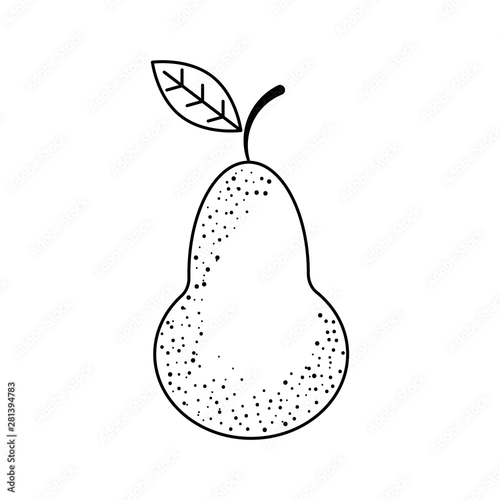 pear icon in outline style. vector illustration pear icon in outline style. vector illustration