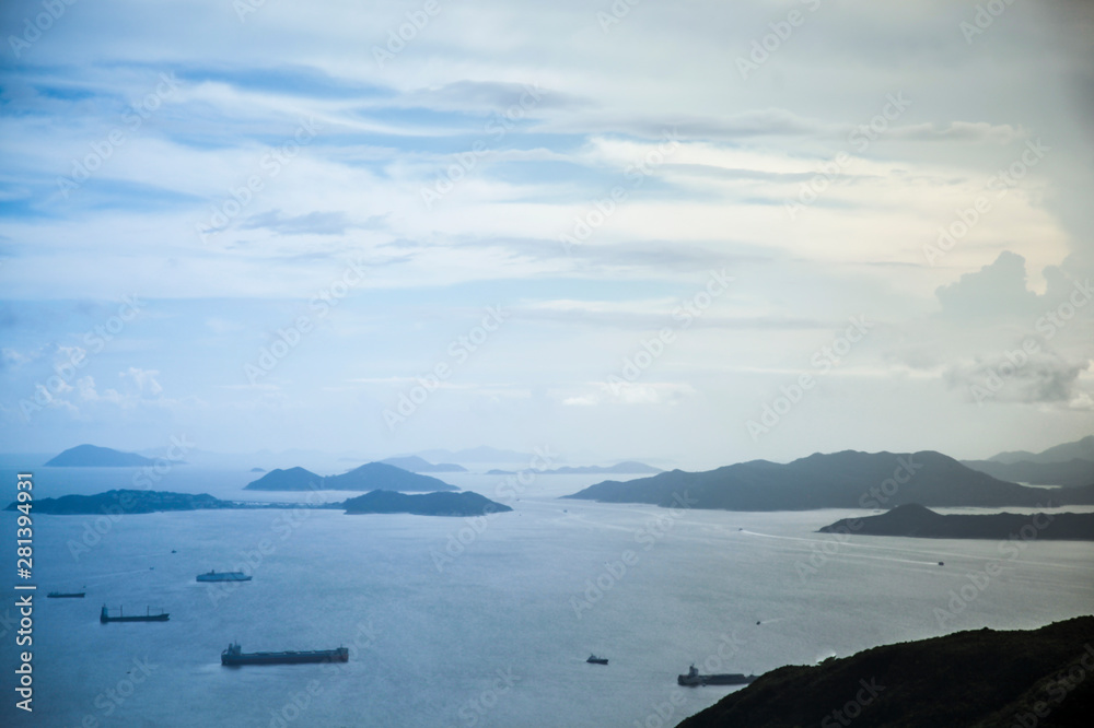 Vue de la baie de Hong-kong 