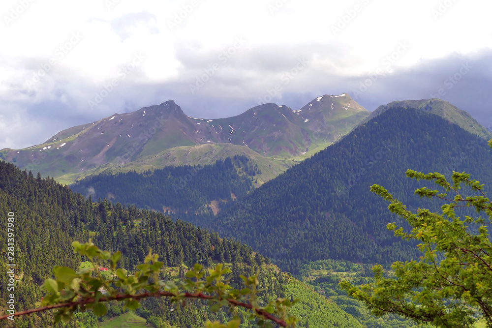 View of the mountain of the village of Metsovo in the province of Ioannina, Greece View of the mountain of the village of Metsovo in the province of Ioannina, Greece