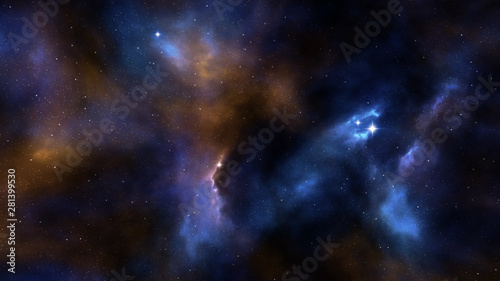 night sky with stars and nebula