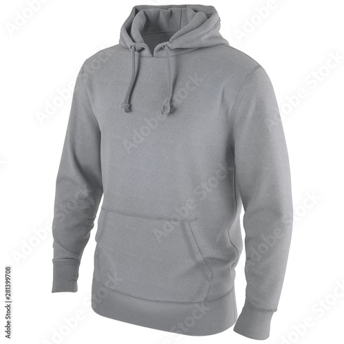 3d rendering realistic hoodie mockup isolate on white background
