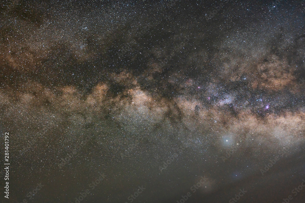 Clearly Milky Way galaxy at dark night 