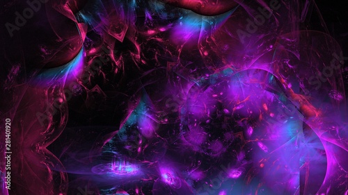 Hintergrundgrafik - Fantasievolle Strukturen - blau/violett