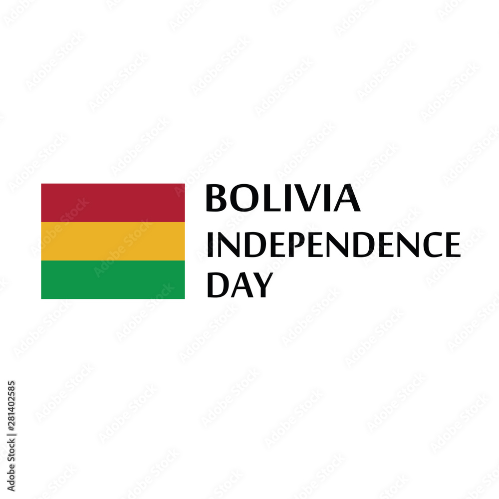 Fototapeta premium Bolivia Independence Day Celebration Vector Template Design Illustration