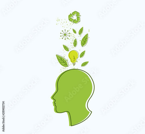 Ecology concept vector illustration. Vector background.
