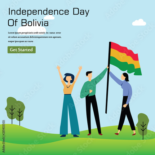 Bolivia Independence Day Celebration Vector Template Design Illustration