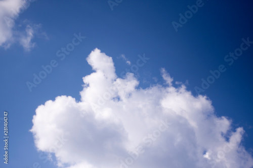 Blurred sky blur or azure sky and white cloud background, beautiful nature on summer