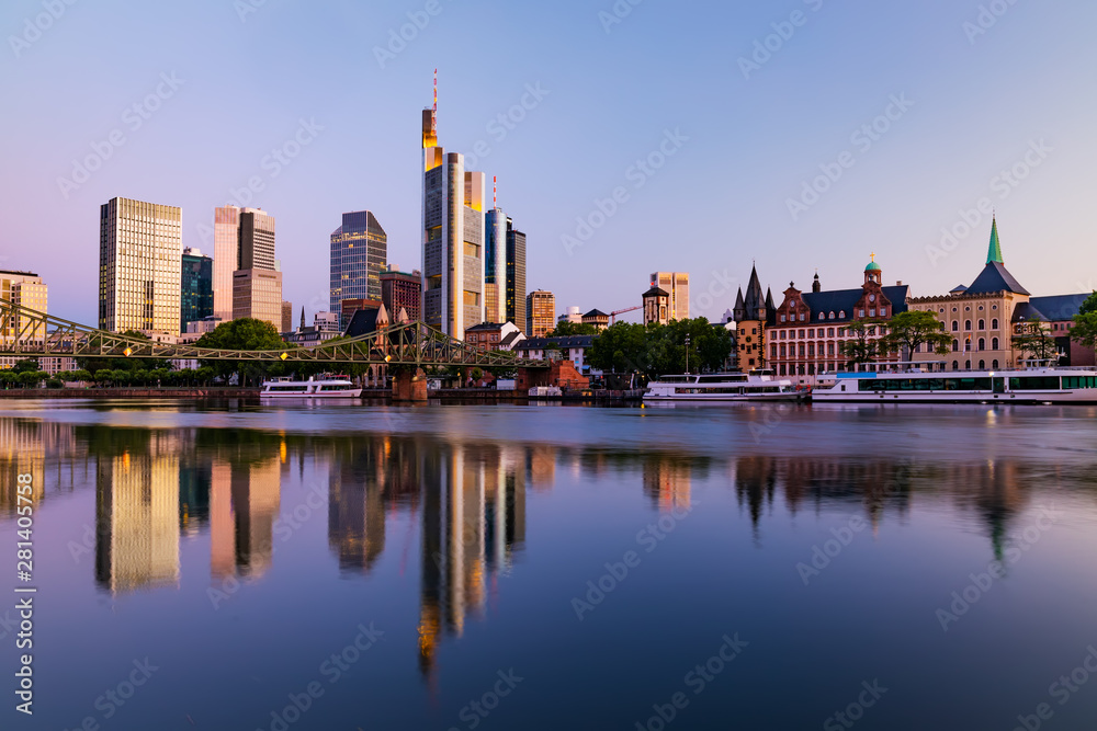 Frankfurt am Main. Cityscape image of Frankfurt am Main during sunset.