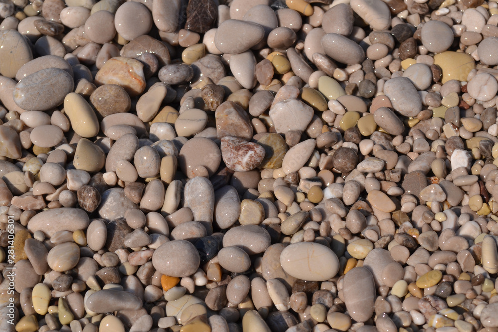 Abstract background with pebbles - round sea stones Abstract background with pebbles - round sea stones