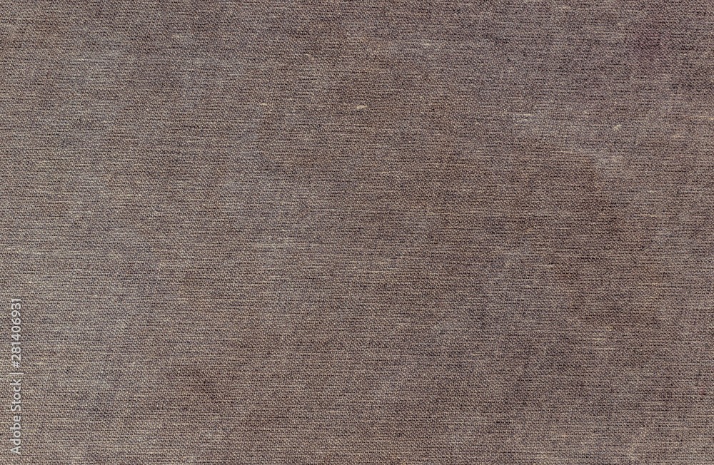 Fototapeta premium Vintage textural background. Beige old linen fabric