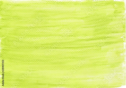 Watercolor background in bright green