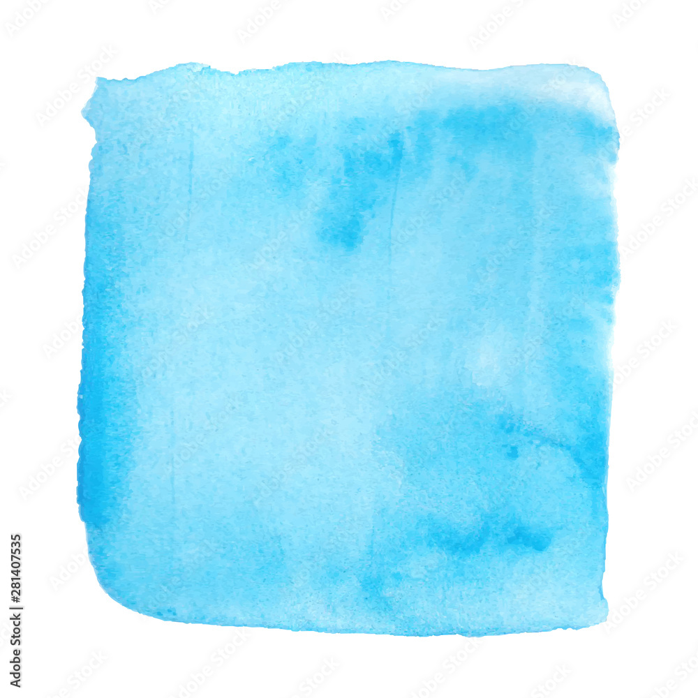 Blue watercolor on white background