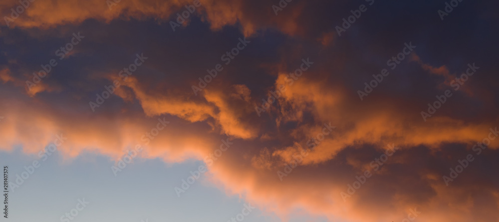 The red sky looked like smoke and fire. bomb Violent explosion at summer night in Orsta(Ørsta), Norway. July 2019