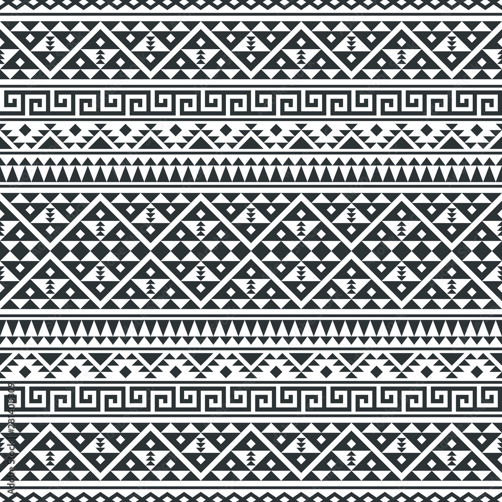 ikat ethnic pattern in black and white color . Aztec, Native, Navajo, Indian Design ikat ethnic pattern in black and white color . Aztec, Native, Navajo, Indian Design