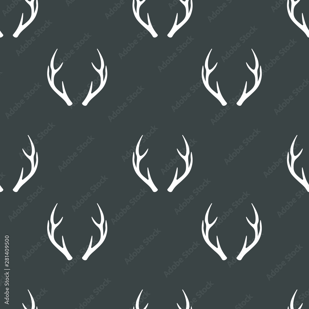 Fototapeta premium Simple vector deer antlers pattern.