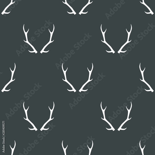 Simple vector deer antlers pattern.