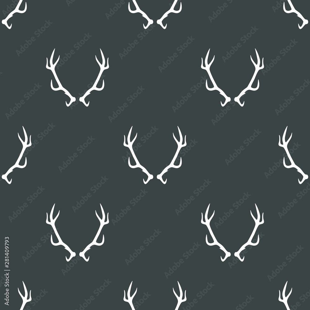 Simple vector deer antlers pattern. Simple vector deer antlers pattern.