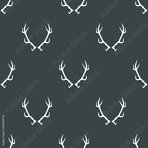 Simple vector deer antlers pattern.