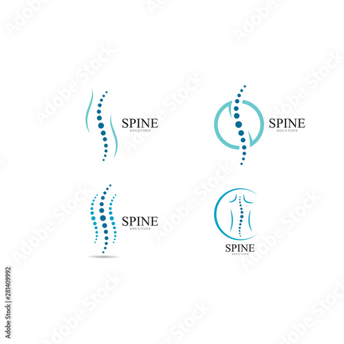 Spine diagnostics symbol logo template vector illustration design 