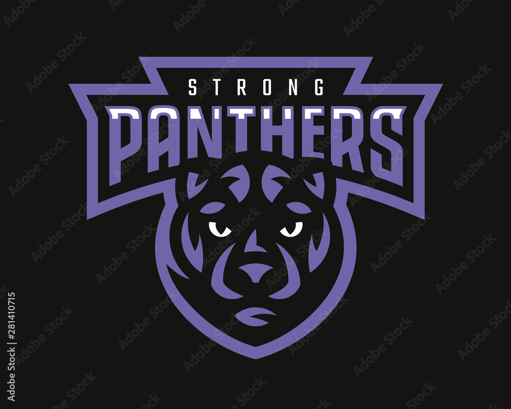 Panther head modern logo, template design emblem for a sport and eSport team.