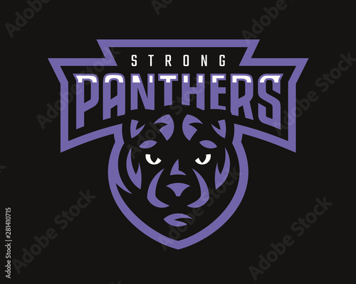 Panther head modern logo, template design emblem for a sport and eSport team.